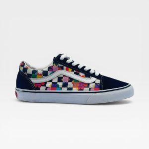 OLD SKOOL FLORAL CHECKBOARD NOIR BLANC FLORAL